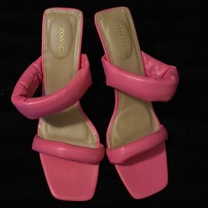 Pink Heeled Sandals